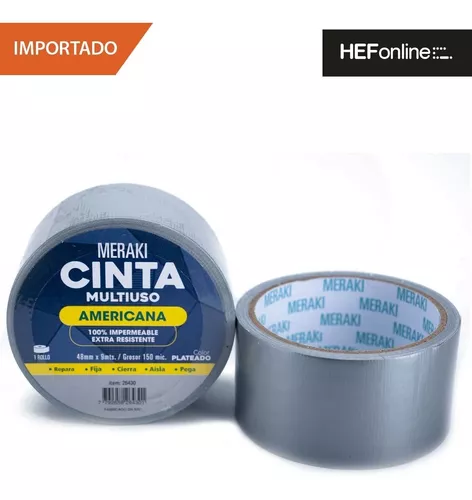 Cinta Adhesiva AMERICANA Gris 48mm x 15 30 mts Rollo Precinto Adhesivo  Embalaje