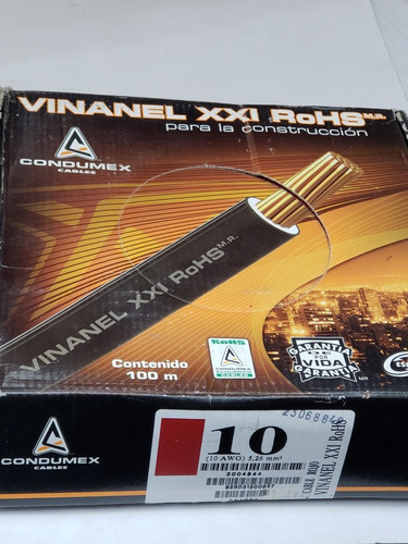 Cable #10  Vinanel Xx1 Rohs Condumex 100 M