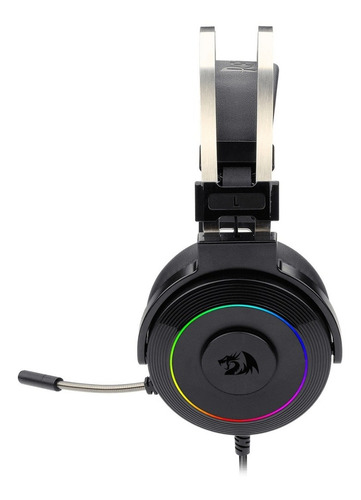 Imagen 6 de 8 de Auriculares gamer Redragon Chroma Lamia 2 black con luz rgb LED