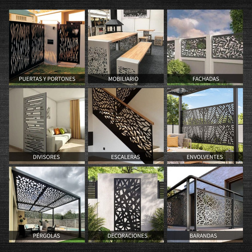 Chapa Decorativa Perforada 1200x600x0,7 - Diseños Varios