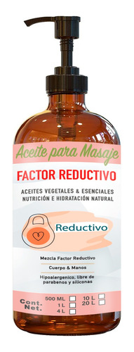 Aceite Para Masajes Reductivo 1 Litro Con Dosificador Sane