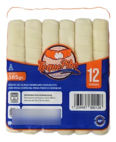 Tequeños Congelados Dedos Queso Tequepibe Nuevo Pack 12