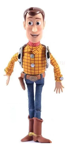 Boneco Woody Toy Story Fala Inglês 38cm Sem Chapéu - Solto