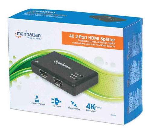 Video Splitter Hdmi De 2 Puertos Manhattan 207669