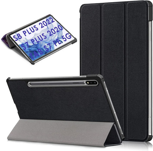 Funda Bookcover P/ Tablet Samsung Tab S8 Plus/s7 Fe/s7 Plus
