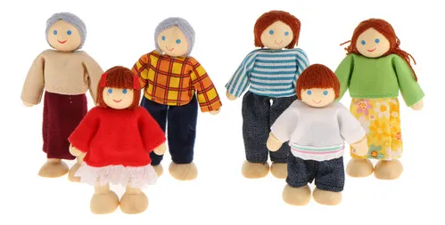 Miniature cheap dollhouse family