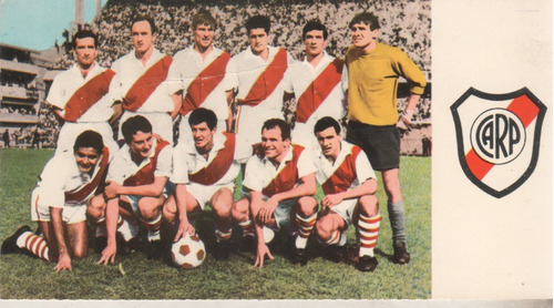 Antigua Tarjeta Postal Equipo * River Plate  * Año 1968