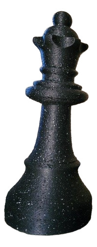 Reina De Ajedrez Objeto Decorativo 3d Negro