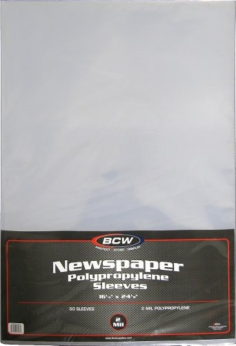 Bcw Periódico 2-mil Polipropileno Mangas 16  X 24  | 50-mang