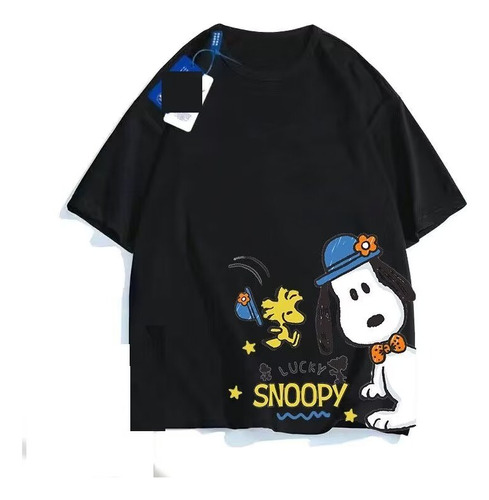 Camiseta De Manga Corta Con Estampado Digital Snoopy Dog Cut