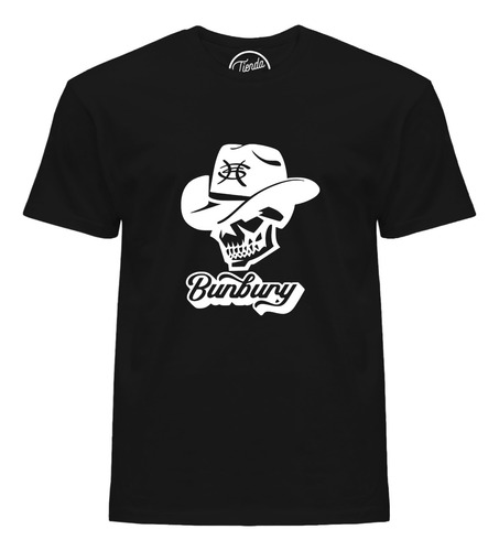 Playera Enrique Bunbury Logo Calavera Rock T-shirt