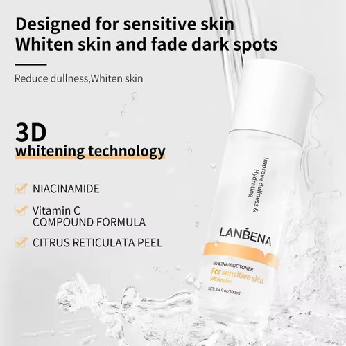 Lanbena Tónico Iluminador De Niacinamida Hidratante 100ml