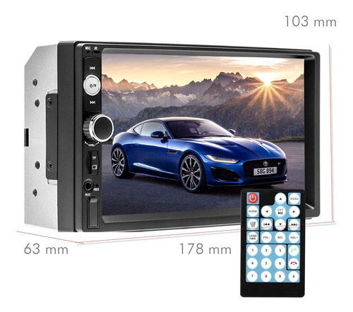 Estereo Auto Doble Din Pantalla 7 Pulgadas Tactil