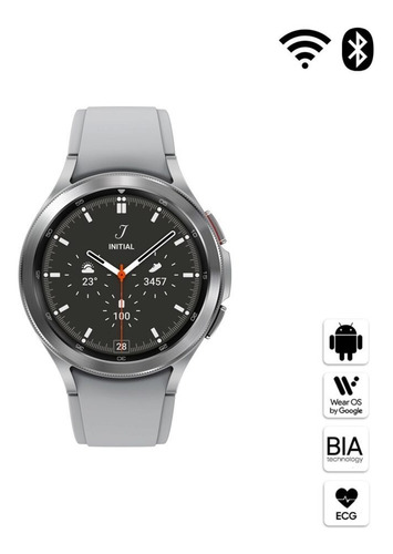 Galaxy Watch4 Classic 46 Mm Samsung Color de la caja Silver Color de la correa Silver Color del bisel Black
