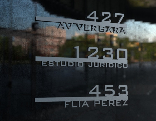 Cartel Domiciliario Gr Modelo Italia Letras/numeros Acero Inoxidable