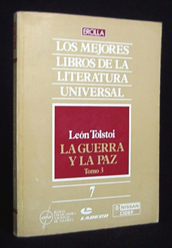 La Guerra Y La Paz Tomo 3 León Tolstoi / Editorial Ercilla