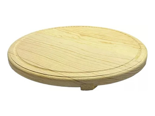 Charola De Madera Con Atrapa Jugos Redonda Para Cortes 30cm