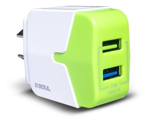 Cargador Para Carga Rápida Soul Doble Usb + Cable Micro Usb