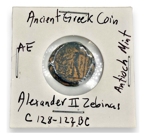Moneda Antigua Griega Alexander Ii Zebinas C. 128-122 Ac (Usado)