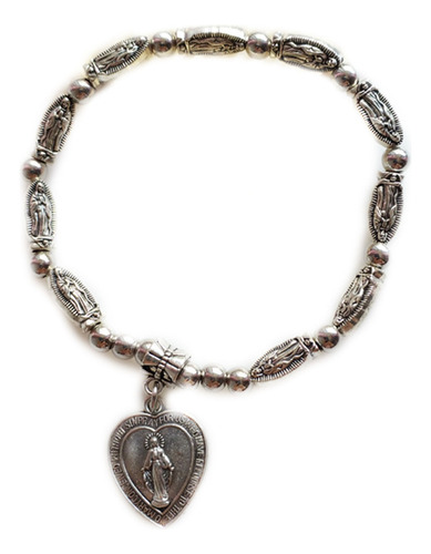 Navidad (2 #mold) Pulsera Con Forma De Rosario, Con Medalla