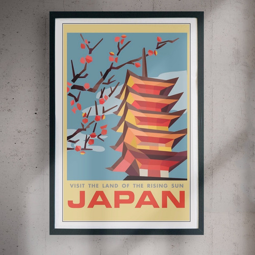 Cuadro 60x40 Turismo - Japon - Poster Vintage Alter