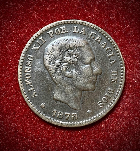 Moneda 5 Céntimos España 1878 Km 674 Alfonso 12 Xf