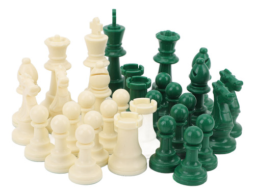 32 Figuras Verdes Y Blancas De International Chess Pieces