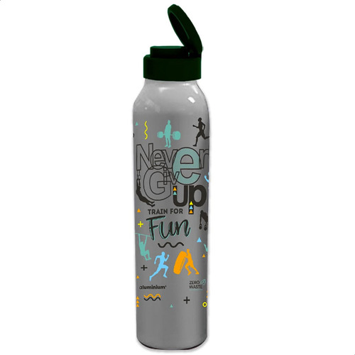 Agua Cimes En Botella Eco Cycle Never Give Up Aluminio