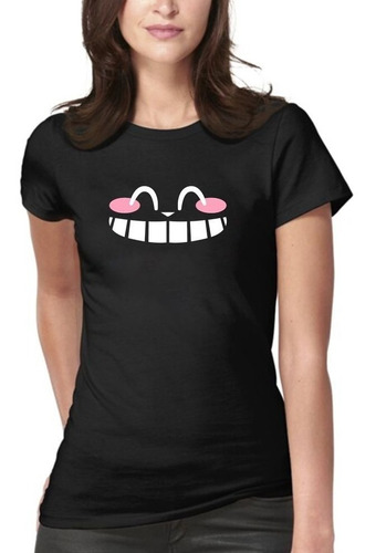 Polera  Gato  Sonrisa Big Smile Cat Lover  Happy Cat  Mujer