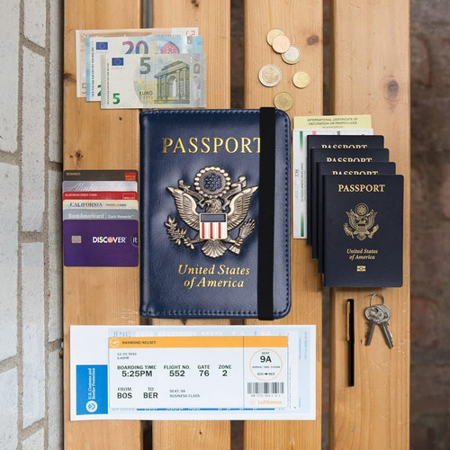 Facath Funda Porta Pasaporte Funda De Viaje Funda Billete...