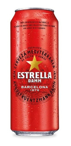 Cerveza Estrella Damm Lata 24 Und X 500ml  España