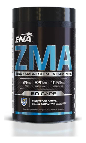 Zma 300mg (60 Caps) - Zinc Magnesio Vitamina B6 -  Ena Sport