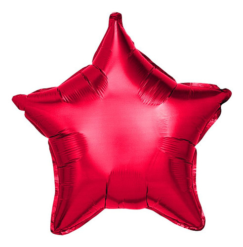 Balão Metalizado Para Festa Estrela Vermelha 45cm Un Cor Vermelho