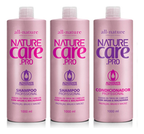 Shampoo Nature Care E Cond. Argan E Macadâmia All Nature 3 L