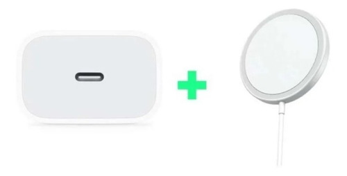 Imagen 1 de 7 de Cargador Inalámbrico Magsafe iPhone 12 13 + Adaptador 20w