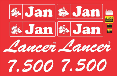 Adesivos Para Semeadeira Jan Lancer 7500 Completo Lan02 Mk Cor Padrão