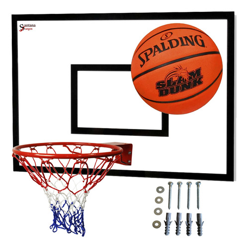 Tablero Basketball Con Pelota Aro 45cm Santana Juegos