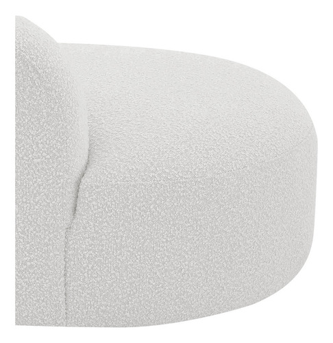 Divã Recamier Orgânico Tokyo 200cm Lado Direito Bouclé Cor Branco