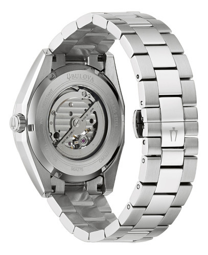 Reloj Bulova Classic 96a275 Hombre Analógico Automático Color de la malla Plateado Color del bisel Plateado Color del fondo Azul