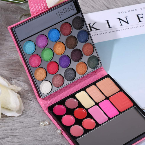 Kit De Maquillaje Qibest 20 Sombras De Ojos, 6 Brillos De La