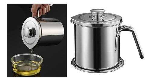 * 1 Recipiente De Gordura De Bacon 1,6l/2l Com 1,6 Litros