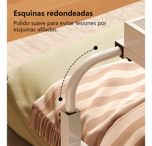 Mesa Estudio Escritorio Computadora Móvil Ajustable Color Blanco
