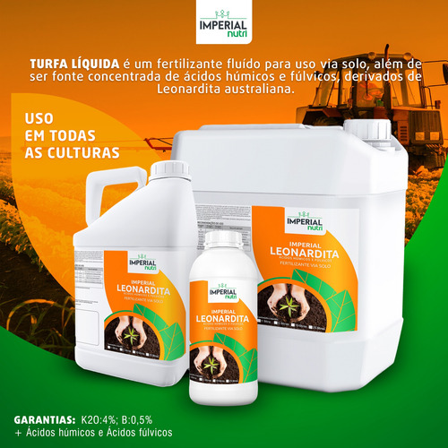 Leonardita 10 L Turfa Liquida Substitui Esterco Cama Aviaria