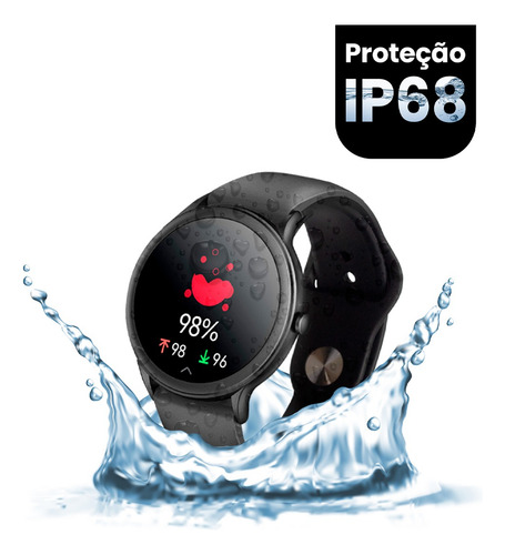Smartwatch Haiz My Watch S Life 44mm Hz-v230d Cor da caixa Preto