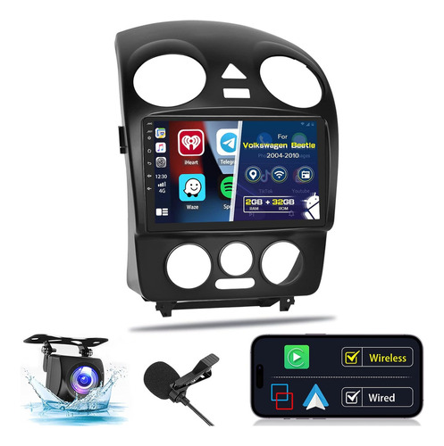 Volkswagen Beatle Android 13 Car Stereo, 2004-2010, Carplay