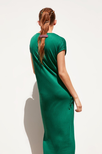 Vestido Z.a.r. Estructura Verde Talle M