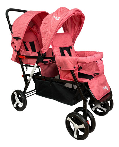 Carriola Doble Para Bebés Trendy Kids Gemelos / Twins Coral
