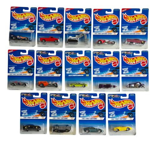 14 Hot Wheels First Edition 1997 Completa + 2 Variantes Azul