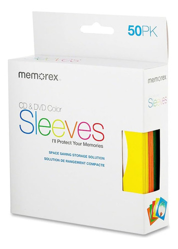 Memorex Cd/dvd Paper Sleeves With Window (50-pack)
