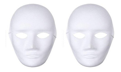 12 Piezas De Papel De Máscara Blanca De Bricolaje De Cara Co